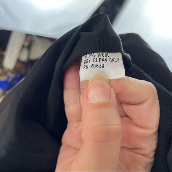 Rickie Freeman for Teri Jon Rose Fit & Flare Ruffle Hem Wool Dress - Picture 9 of 9